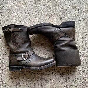 Frye Grey Leather Boots